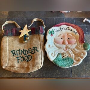 Santa's Cookies Plate and Reindeer Food Bag